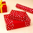 thumbnail image 4 of Stijggn 1 Pack Christmas Wrapping Paper Traditional Holiday Gift Wrap Paper Red and Gold Snowflakes, Stripes, Plaid for Christmas, Holiday, Party, 4 of 7