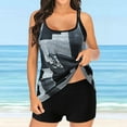 thumbnail image 2 of Utoimkio Clearance Tankini Swimsuits for Women Tummy Control Two Piece Bathing Suits Floral Print Swim Tank Top with Boy Shorts Summer Modest Tankini Swimwear, 2 of 7