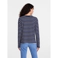 thumbnail image 4 of Scenario Women's Relaxed Slub Tee with Long Sleeves, Sizes XS-XXXL, 4 of 6