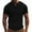 Black, variant on Men's Casual Round Neck Button T-Shirt Henley Shirt Quick Dry Short Sleeve Men's Solid Color Breathable T-Shirt