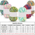 thumbnail image 4 of MINKUROW 6 Pieces 50 g Crochet Yarn Multi-Colored Acrylic Crochet Thread Green White,Pink Green,Orange,Green,Purple Green,Lake Blue Pink H, 4 of 7