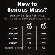 Optimum Nutrition, Serious Mass, 50g Protein Powder, Banana, 12 lb