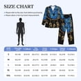 thumbnail image 4 of Balery Wolf Head And Dreamcatcher Pijama para Hombre de Dos Piezas con Manga Larga, Conjunto de Dormir y Descanso Suave con Bolsillos-Medium, 4 of 7