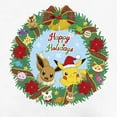 thumbnail image 2 of Men's Pokemon Pikachu and Eevee Happy Holidays  Sweatshirt White Medium, 2 of 4