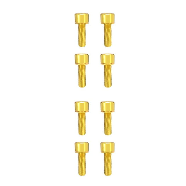 fastboy 4 Pcs Bloc de Fixation de Frein à Disque Composant Modifié Alliage de Titane Vis de Bras de Manivelle Pince de Freinage Fixateur Raccords de Cyclisme Doré M6x20 2Ensemble