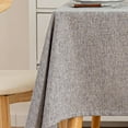 thumbnail image 4 of AUQ Table Cloth Natural Cotton-Linen Rectangle Tablecloth,Waterproof Tablecloth for Dining Room&Kitchen,Light Gray,35*35inch, 4 of 4