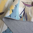 thumbnail image 6 of SAFAVIEH Malibu Florence Leaves Polyester Machine Washable Area Rug, Ivory/Taupe, 4' x 6', 6 of 11