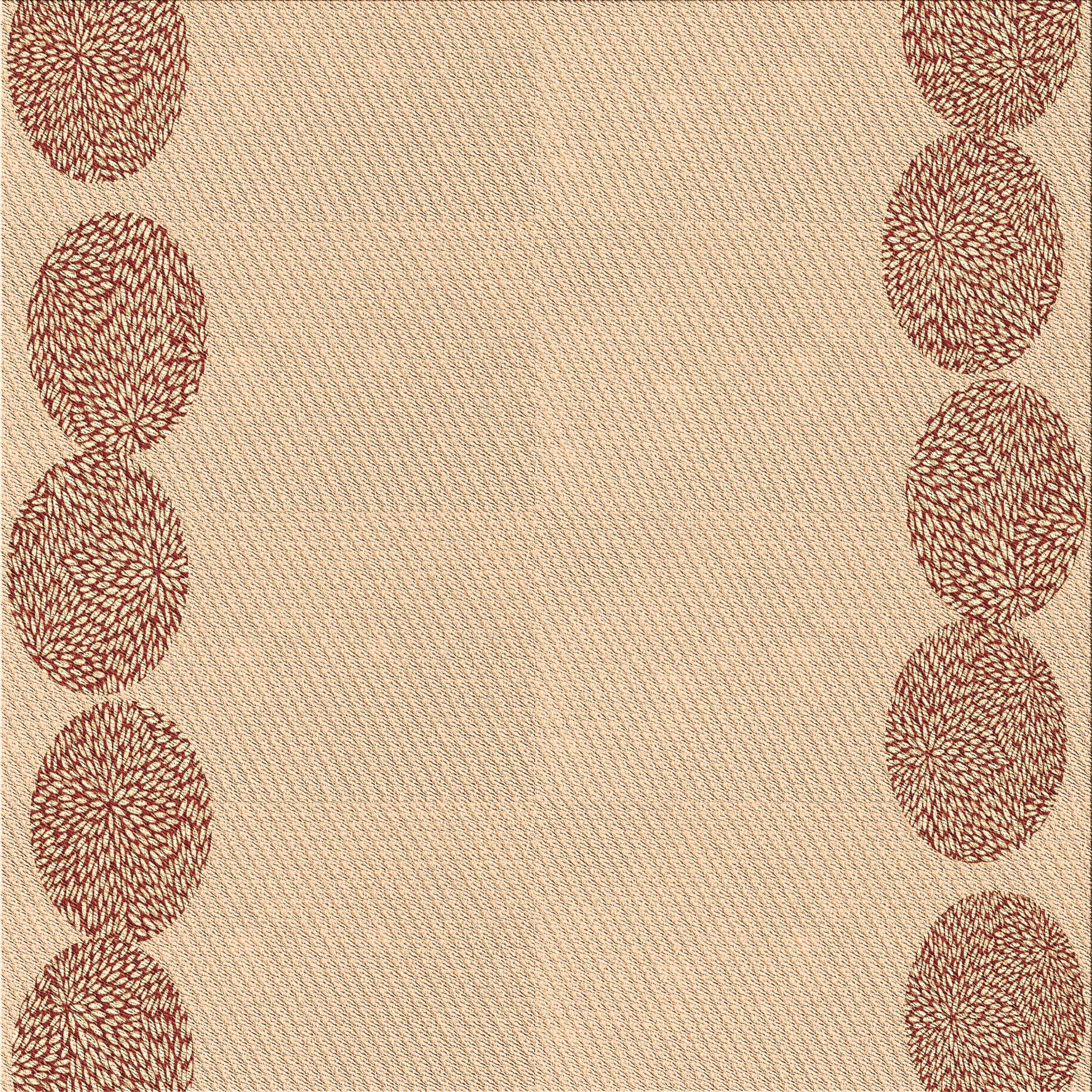 Ahgly Company Indoor Square Patterned Khaki Gold Area Rugs, 5' Square