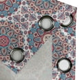 thumbnail image 4 of Ambesonne Ethnic Grommet Curtain, Oriental Style Floral Retro, 50" x 120", Turquoise Pale Pink, 4 of 6