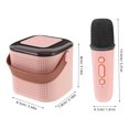 thumbnail image 3 of Mini Altavoz Portátil Para Karaoke Con 2 Micrófonos, Potente Estéreo Para Fiestas En Casa, Efecto De Luz Rgb, Fácil De Conectar, Elegante Y Moderno.(A), 3 of 8