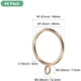 thumbnail image 3 of M METERXITY 44-Pack Gold Curtain Rings with Eyelet, Rustproof Metal Rings for Curtain Rods, 1.5 Inch Interior Diameter Drapery Rings for Curtain Rods for Hanging Drapes/Hats/Towels, 3 of 7
