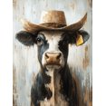 thumbnail image 1 of Qisvanset Framed Canvas Wall Art, 12x16 Inch Funny Cow Whimsical Farm Animal Nursery Decor, 1 of 5