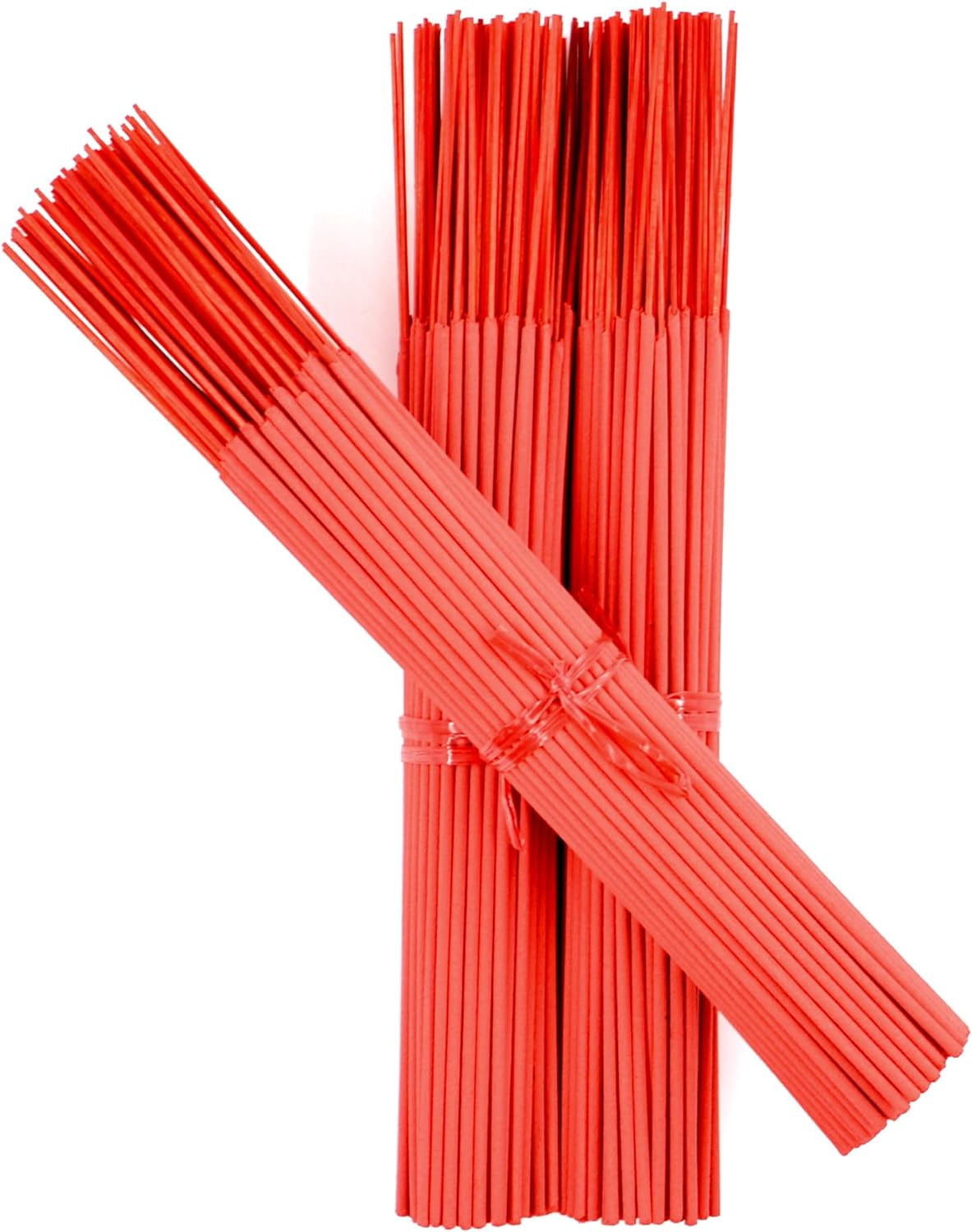 10000 Unscented (Red) Incense Sticks 11" Bulk Wholesale - 100% Natural Joss and Bamboo Punk Blanks - Great for DIY Aromatherapy Incense Making.