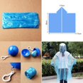thumbnail image 2 of New Unisex Raincoat Disposable Rain Jacket Poncho Rainwear W/ Keyring Ball Practical, 2 of 5
