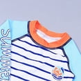 thumbnail image 5 of HCNTES Toddlers Boys' 3-Piece Rashguard Set Kids Bathing Suit Set with Hat UPF 50+(Light Blue,13-14 Years), 5 of 8