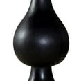 thumbnail image 3 of Niko 24 Inch Artisan Round Accent Table Smooth Pedestal Design Black Wood, 3 of 5