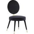 thumbnail image 4 of Meridian Furniture Brandy Black Velvet Dining Chair, 4 of 6