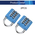 thumbnail image 4 of HUGFEGWE 8 Digit Combination Padlock Push Button Lock for Suitcase Luggage Drawer Door Toolbox,Fixed Gym Cabinet Door Toolbox Padlock Gym Sports School and Employee Lock,Blue 2PCS CJB91-26074, 4 of 8