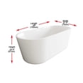 thumbnail image 7 of Elegant Kitchen & Bath BT10659GW-WHT 59 in. Soaking Bathtub, Glossy White with Polished White Trim, 7 of 7