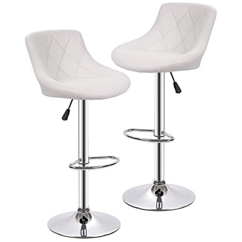 Bar Stools Barstools Swivel Stool Set Of 2 Height Adjustable Chairs With Back Pu Leather Kitchen Counter Dining Com Bar Stools Barstools Swivel Stool Set, Kitchen Island Chairs With Backs Swivel