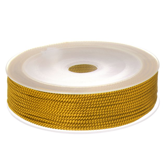 Unique Bargains Twisted Nylon Twine Thread Beading Cord 1.5mm 20M/65 Feet Extra Strong Braided Nylon String, Olive Green