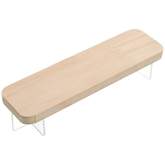 SEWCHICS Small Display Shelf Wood Display Stand Acrylic Multi 1Pack Organize Figures