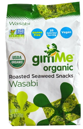 GimMe Organic Roasted Seaweed Snacks Wasabi -- 0.35 oz pack of 3 by Gimme