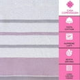 thumbnail image 4 of Casa Copenhagen White Bay, 6 Pieces Towel Set- White with Lavender and Grey Border, 600 GSM, 2Bath, 2Hands, 2Washcloths Egyptian Cotton Towel for Hotel Spa Kitchen Bathroom Kitchen & Shower, 4 of 6