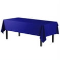 thumbnail image 2 of Exquisite 6 Pack Premium Rectangular Plastic Tablecloth Cover 54" x 108" - Navy Blue, 2 of 6