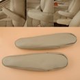 thumbnail image 3 of 1 par de fundas de cuero de microfibra beige para reposabrazos de asiento de Honda Odyssey 2005-2010, 3 of 4