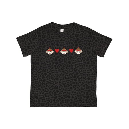 

Inktastic Sock Monkey Heart Border Gift Toddler Boy or Toddler Girl T-Shirt