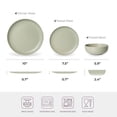 thumbnail image 4 of Gcvizuso 12-Piece Dinnerware set, Ceramic Plates and Bowls Set for 4, Stoneware Dishes Set for Family Kitchen,Microwave & Dishwasher Safe,Green, 4 of 7