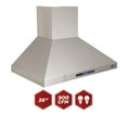 thumbnail image 5 of Kucht Professional 36" Modern Stainless Steel Wall Mounted Range Hood in Silver, 5 of 6