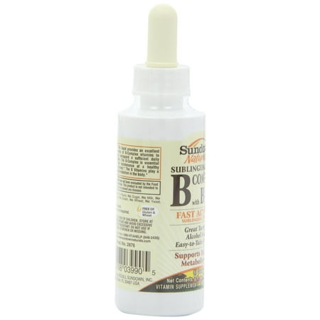 Sundown Naturals Vitamin B-12 Complex Sublingual Liquid, 2 Ounces