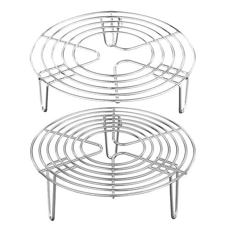 

2Pcs Steaming Rack Stainless Steel Steamer Rack Cooking Rack Kitchen Gadget