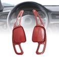 thumbnail image 4 of 2 piezas de extensión de palanca de cambios para volante de coche para S5 A7 A8 Q2 Patrón de carbono rojo, 4 of 8