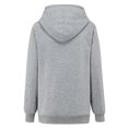 thumbnail image 3 of Mikilon Automne et Hiver Femmes Visage de Chat Imprimé Pull à Capuche Manches Longues avec Poche Hauts à Cordon Sweat-Shirts, 3 of 6