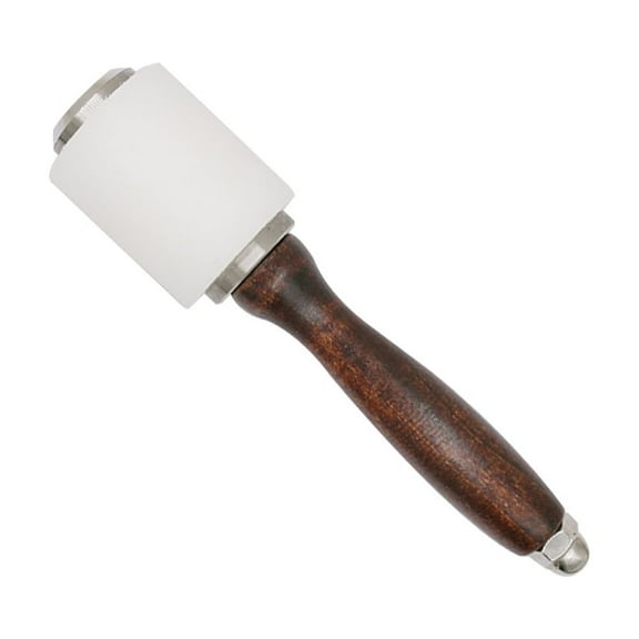 WESIEVYA 1Pcs Mallet for Leatherworking with Nylon and Wood Features Cylindrical Shape