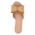 thumbnail image 4 of Time and Tru Women's Raffia Bow Slide Sandals, 4 of 6
