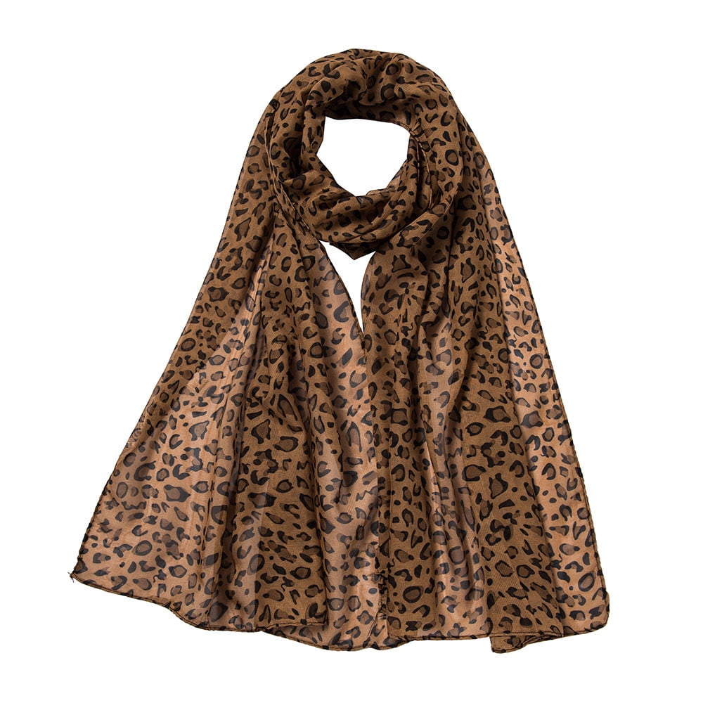Ladies Fashion Scarf Oversized Leopard Printed Quality Scarves Viscose Polyester 