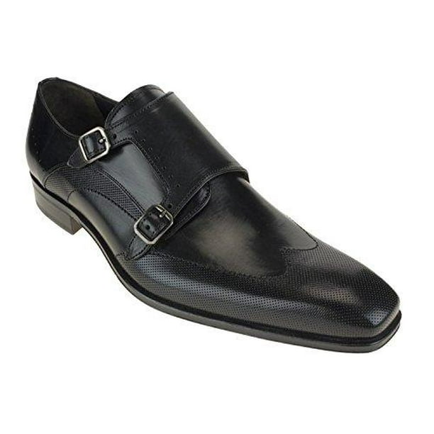 Mezlan - Mezlan Men's 16285 Double Monk Strap Leather Dress Shoes - Black - Walmart.com