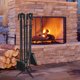 thumbnail image 3 of Costway Set de 5 accesorios para chimenea, porta accesorios para chimenea en hierro forjado,set compacto de herramientas para chimenea con atizador pinzas pala escoba y base, 3 of 6