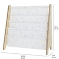 thumbnail image 4 of 3 Sprouts Recycled Fabric Kids Book Rack Storage Bookshelf Organizer in Blueberry Taupe Terrazzo for Ages 3+, 4 of 4