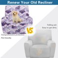 thumbnail image 5 of Renewold Bat Star Tie-dye Purple Recliner Chair Cover Soft Reclining Slipcover 4 Pieces Recliner Cover Stretch Furniture Protector with Pocket Halloween Decor for Pets, Dogs, Kids, 5 of 8