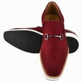 thumbnail image 2 of LIBERTYZENO Mens Classic Formal Shoes Slip On Loafers, Burgundy, 2 of 7