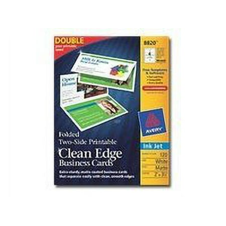 Avery Clean Edge - Matte - coated - white - 2 in x 3.5 in 120 card(s) (30 sheet(s) x 4 business cards