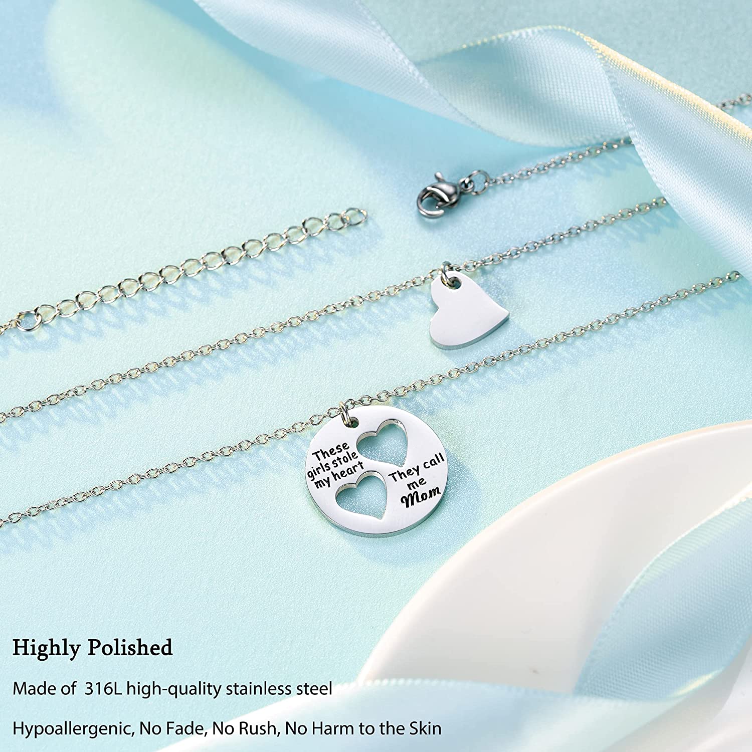 Jicidcha Mother Daughter Necklace Set 