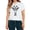 White-2, variant on Women's Cool Giraffe with Beach Sunglasses Graphic Short Sleeve T-Shirt Casual Summer Animal Lover Tees