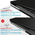 thumbnail image 4 of IBENZER Hard Shell Case Compatible with Macbook Pro 15-Inch 2019 2018 2017 2016 A1990 A1707, Case with Keyboard Cover & Type-C Adapter for Apple Mac Pro 15 Touch Bar,&nbsp;Black , W-T15BK+1B, 4 of 9