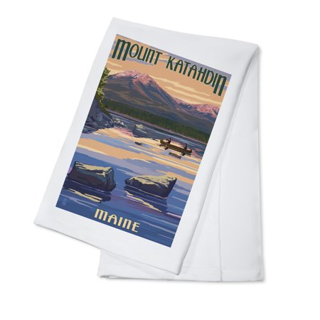 Mount Katahdin, Maine (100% Cotton Tea Towel, Decorative Hand Towel, Kitchen and Home)